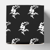 ハロウィーン魔女の白黒パターン フェイバーボックス (上部)