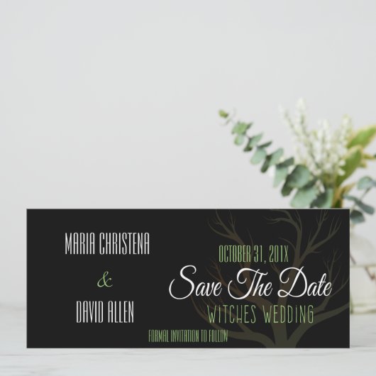 ハロウィーン魔女の結婚式の日付を保存 セーブザデート (スタンド正面)
