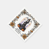 ハロウィーン魔女の赤ちゃんシャワー – 三つ子が醸造 スタンダードカクテルナプキン (角)