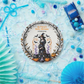 ハロウィーン魔女の赤ちゃんシャワー – 三つ子が醸造 ペーパープレート (パーティー)