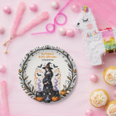 ハロウィーン魔女の赤ちゃんシャワー – 三つ子が醸造 ペーパープレート (パーティー)