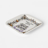 ハロウィーン魔女の赤ちゃんシャワー – 三つ子が醸造 ペーパープレート (傾斜あり)