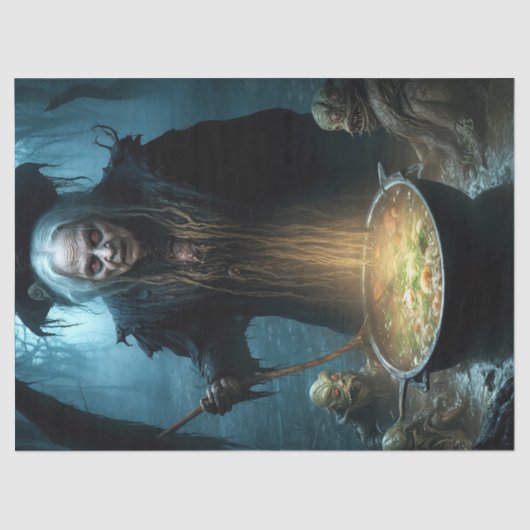 ハロウィーン魔女の釜とスープ 薄葉紙 (正面)