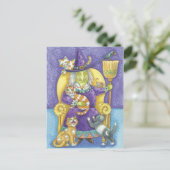 ハロウィーン魔女はがき ポストカード (スタンド正面)