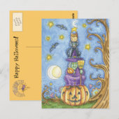 ハロウィーン魔女はがき ポストカード (正面/裏面)
