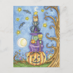 ハロウィーン魔女はがき ポストカード