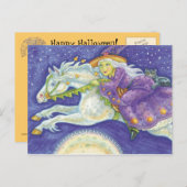 ハロウィーン魔女はがき ポストカード (正面/裏面)