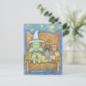 ハロウィーン魔女はがき ポストカード (スタンド正面)