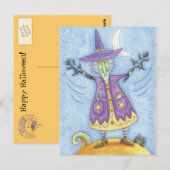ハロウィーン魔女はがき ポストカード (正面/裏面)