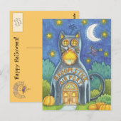 ハロウィーン魔女はがき ポストカード (正面/裏面)