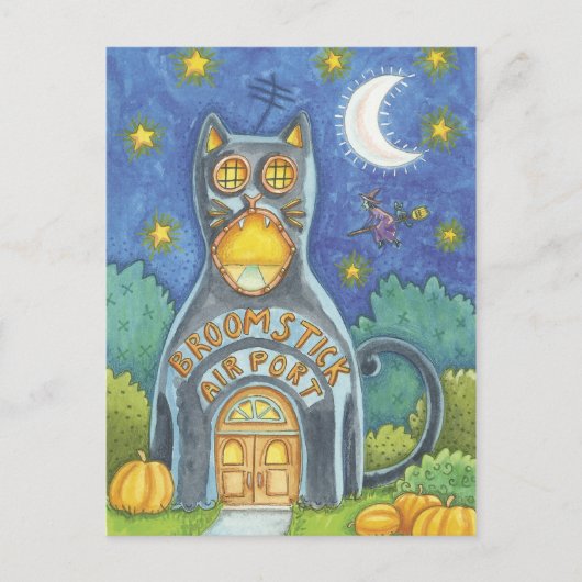 ハロウィーン魔女はがき ポストカード (正面)