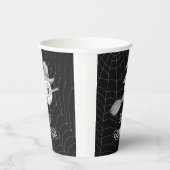 ハロウィーン魔女ほうき、怖い眼球、クモの巣 紙コップ (右)