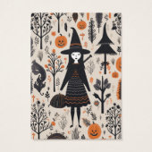 ハロウィーン魔女イヤリング表示カード (裏面)