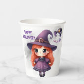 ハロウィーン魔女ウィッチクラフトウィザーズ城 紙コップ (裏面)