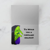 ハロウィーン魔女グリーティングカード カード (内部)