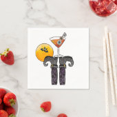 ハロウィーン魔女シューズドリンク スタンダードカクテルナプキン (インサイチュ)