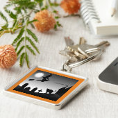 ハロウィーン魔女シルエットキーチェーン キーホルダー (側面)