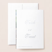 ハロウィーン魔女シルバーフォイルグリーティングカード 箔カード (裏面封筒付き)