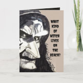 ハロウィーン魔女ジョークカード カード (正面)