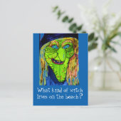 ハロウィーン魔女ジョーク葉書 ポストカード (スタンド正面)