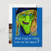 ハロウィーン魔女ジョーク葉書 ポストカード (正面/裏面)