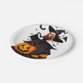 ハロウィーン魔女スカル ペーパープレート (アングル)
