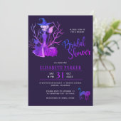 ハロウィーン魔女ダークブライダルシャワー 招待状 (スタンド正面)