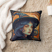 ハロウィーン魔女テーマ枕 クッション (ブランケット)