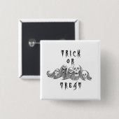 ハロウィーン魔女トリックまたは治療 缶バッジ (正面&裏面)