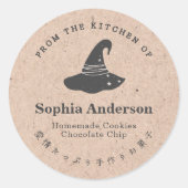 ハロウィーン魔女ハットクラフトのキッチンから ラウンドシール (正面)