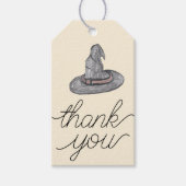 ハロウィーン魔女ハットドードルハンドドロッドサンキュー ギフトタグ (正面)