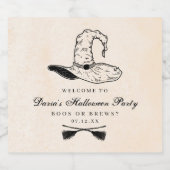 ハロウィーン魔女ハットラベル リキュールボトルラベル (シングルラベル)