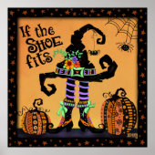 ハロウィーン魔女ハット可愛い靴インスピリシティポスター ポスター (正面)