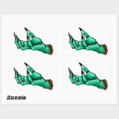 ハロウィーン魔女ハンドシール 長方形シール (シート)