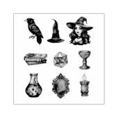 ハロウィーン魔女パックヴィンテージ ラバースタンプ (インプリント)