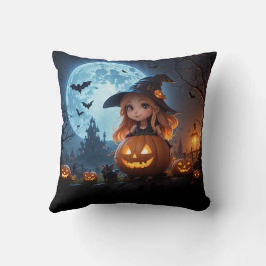 ハロウィーン魔女ピロークッション クッション (裏面)