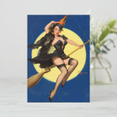 ハロウィーン魔女ピンアップガール カード (スタンド正面)