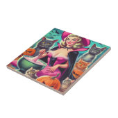 ハロウィーン魔女ピンアップ タイル (側面)