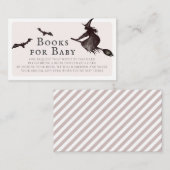 ハロウィーン魔女ピンク赤ちゃんシャワーベビー エンクロージャーカード (正面/裏面)