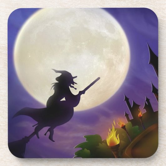 ハロウィーン魔女フルムーン コースター (正面)