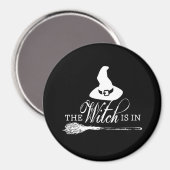 ハロウィーン魔女ブラックとホワイトマグネット マグネット (正面/裏面)