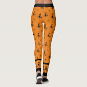 ハロウィーン魔女ブラックキャッツ – オレンジ レギンス (裏面)