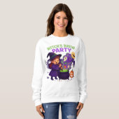 ハロウィーン魔女ブリューパーティー服ユニセックス スウェットシャツ (正面フル)