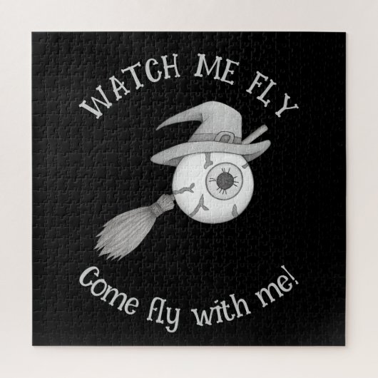 ハロウィーン魔女ブルームと怖い眼球 ジグソーパズル (縦)