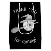 ハロウィーン魔女ブルームと怖い眼球 ミディアムペーパーバッグ (裏面)