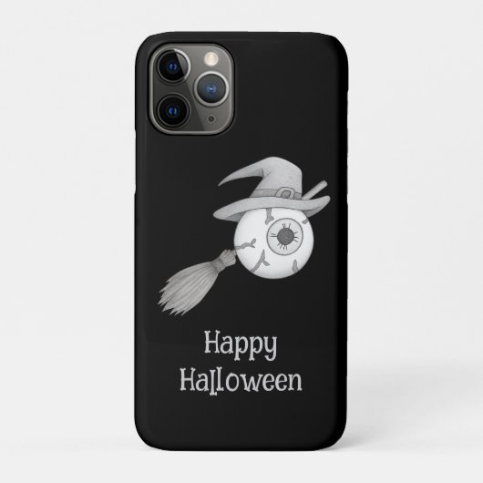 ハロウィーン魔女ブルームと怖い眼球 Case-Mate iPhoneケース (裏)