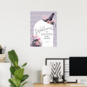 ハロウィーン魔女ベイビーシャワー歓迎サイン ポスター (ホームオフィス)