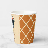 ハロウィーン魔女ベイビーシャワー、名前をカスタムする 紙コップ (左)