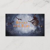 ハロウィーン魔女ベビーシャワーブックベビー エンクロージャーカード (正面)