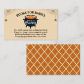 ハロウィーン魔女ベビーシャワーブックベビー エンクロージャーカード (正面/裏面)